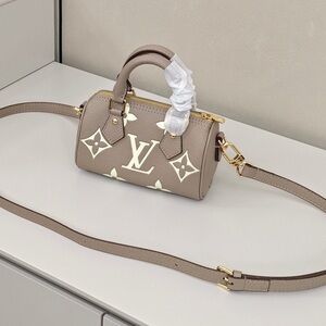 Louis Vuitton Taupe and Ivory Mini Bag